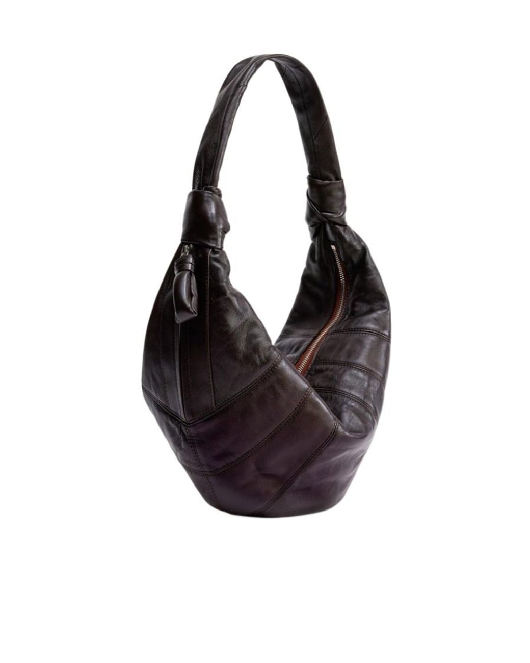 Lemaire Black Croissant Knot-Detailed Shoulder Bag
