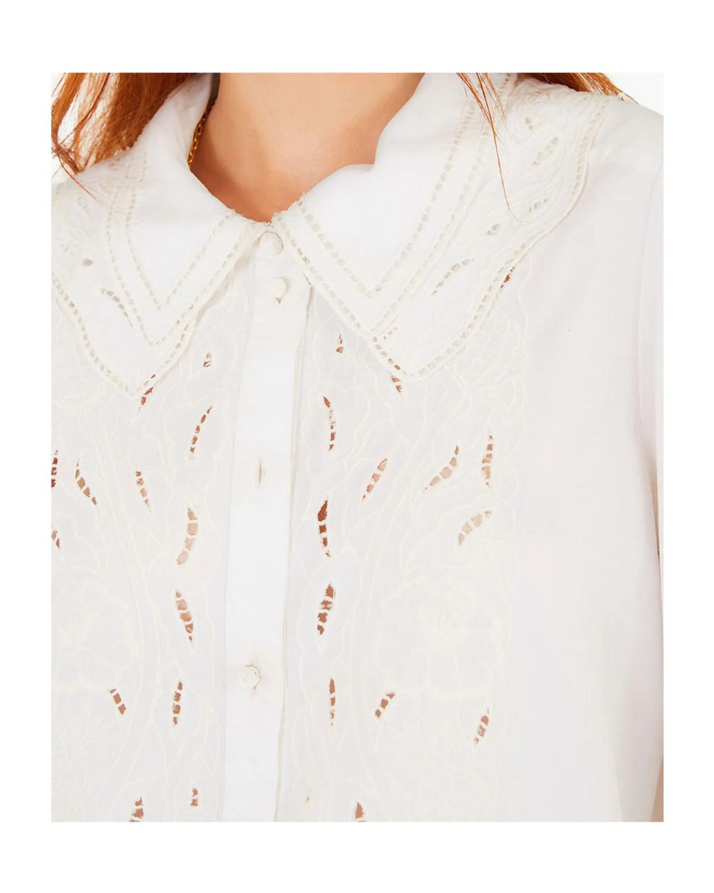 Farm Rio White Button-Fastening Blouse