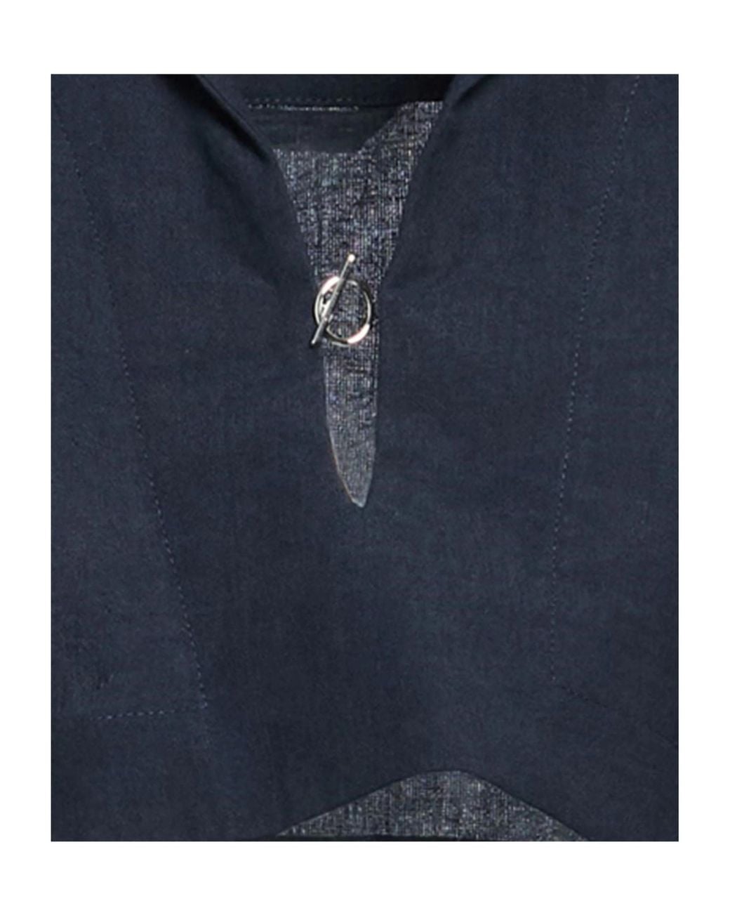 Jacquemus Blue Solid Cropped Top