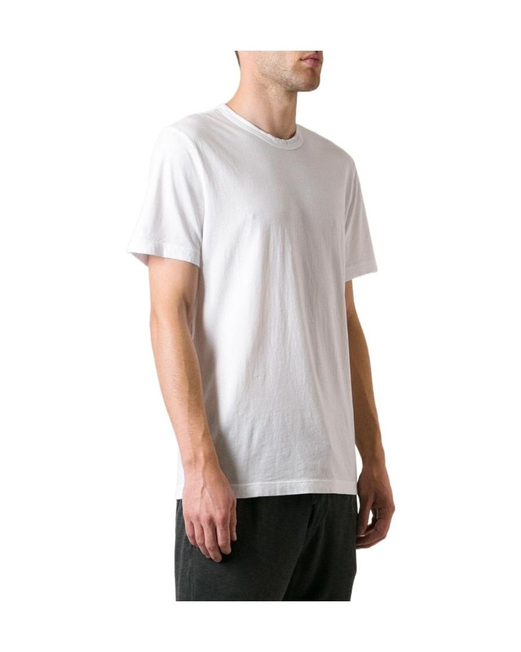 James Perse White Short-Sleeved Crewneck T-Shirt for men
