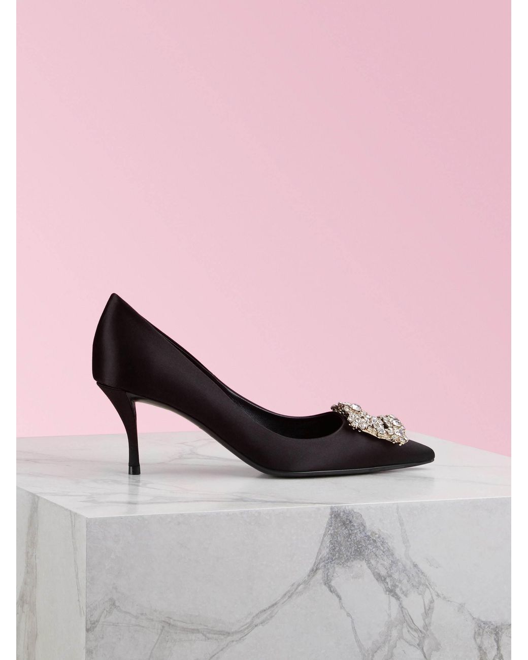 Roger Vivier Blue Embellished Pointed Toe Pumps