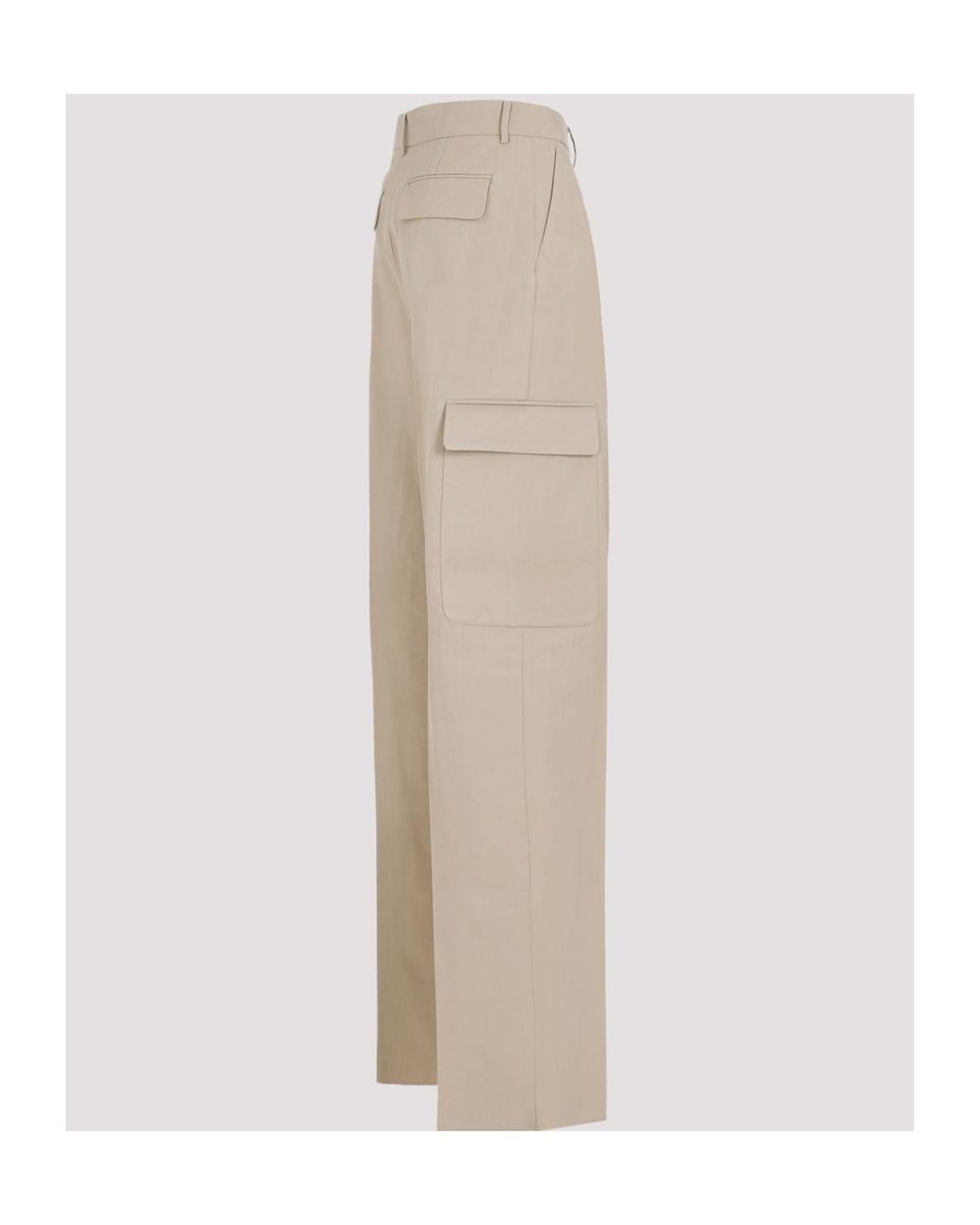 Sportmax Natural High Waist Straight Leg Trousers