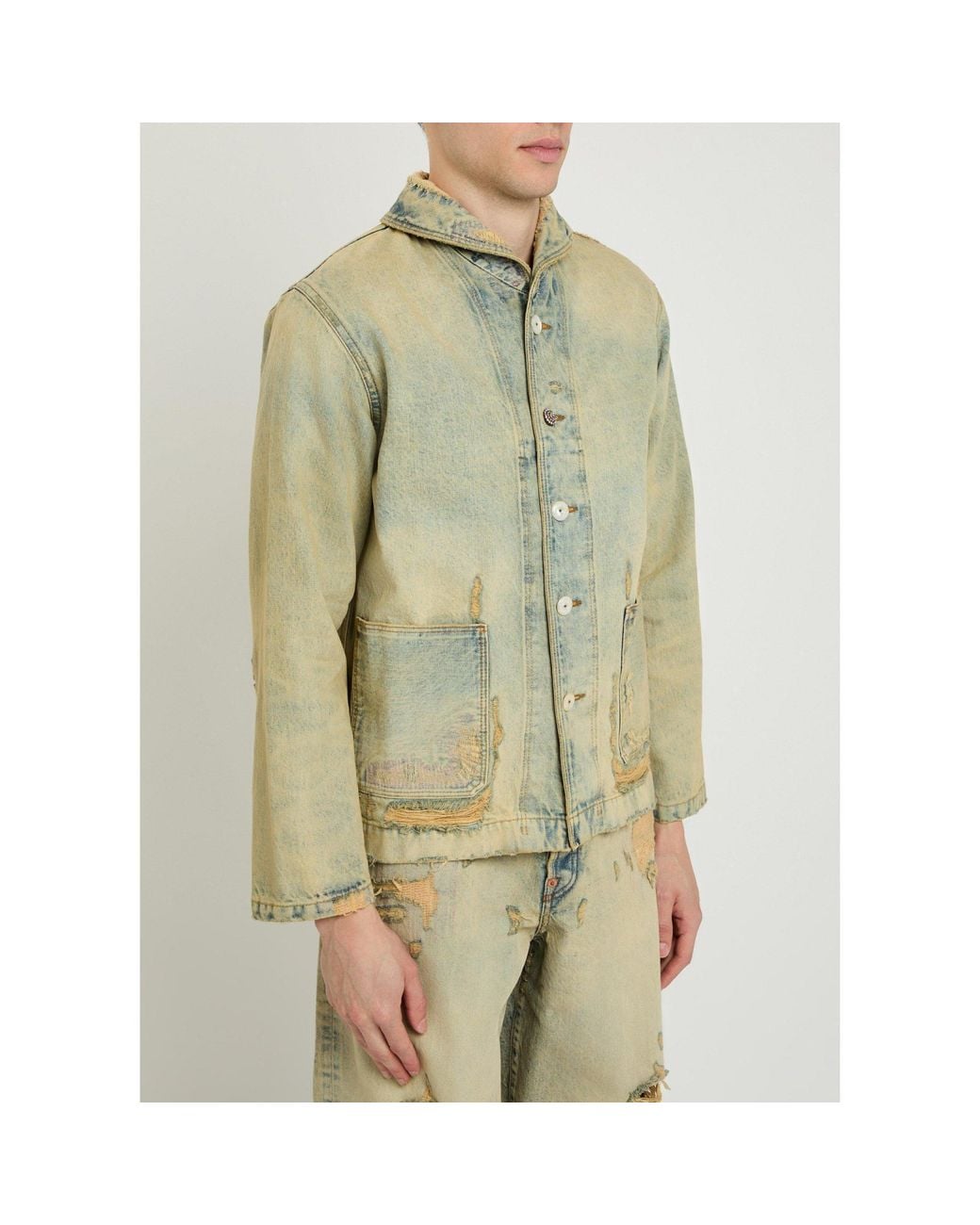 KENZO Green Vintage-Washed Jacket for men