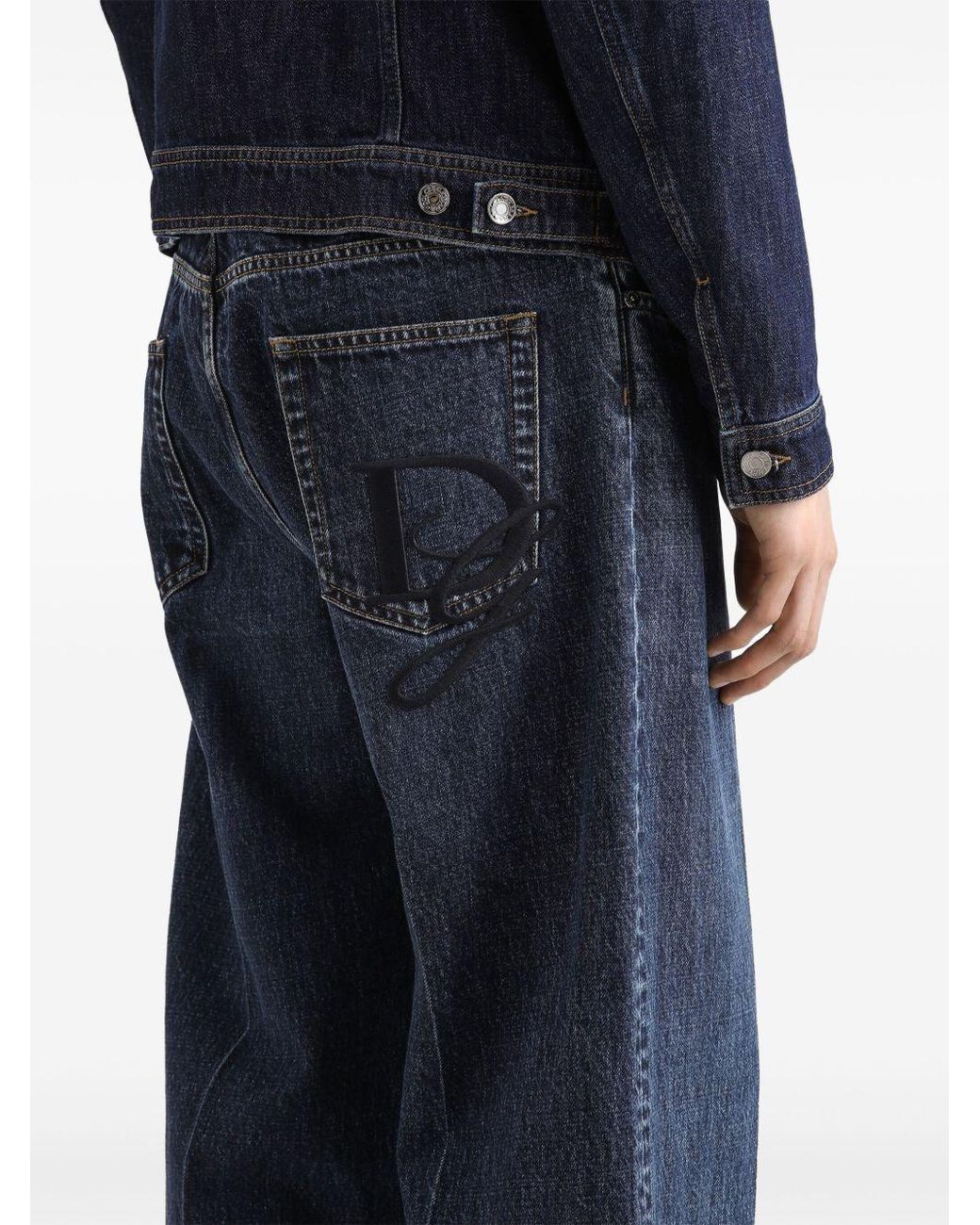 Dolce & Gabbana Blue Straight Leg Jeans for men