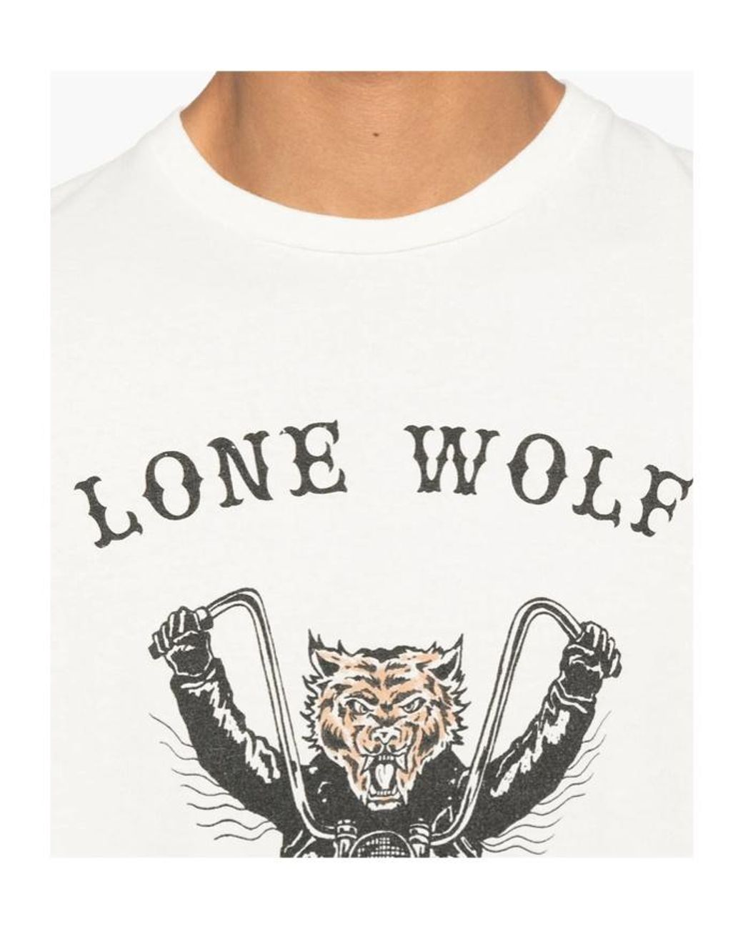 GALLERY DEPT. White Lone Wolf Crewneck T-Shirt for men