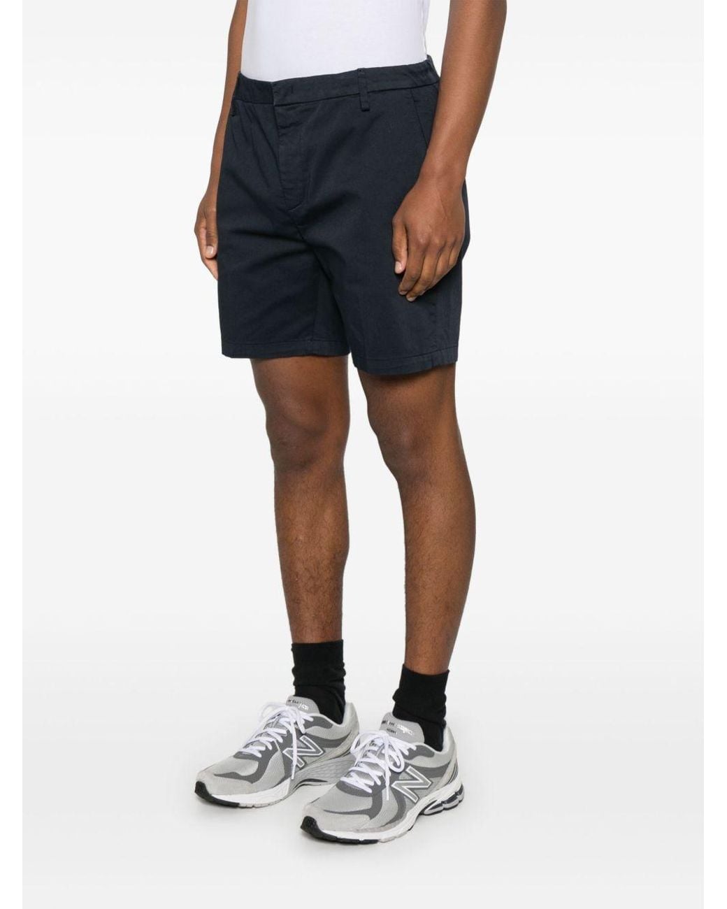 Dondup Blue Belt Loop Shorts for men