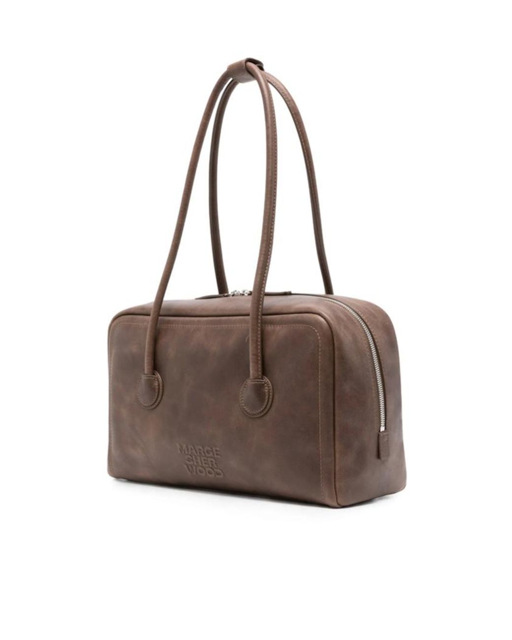 MARGE SHERWOOD Brown Double-Handle Handbag