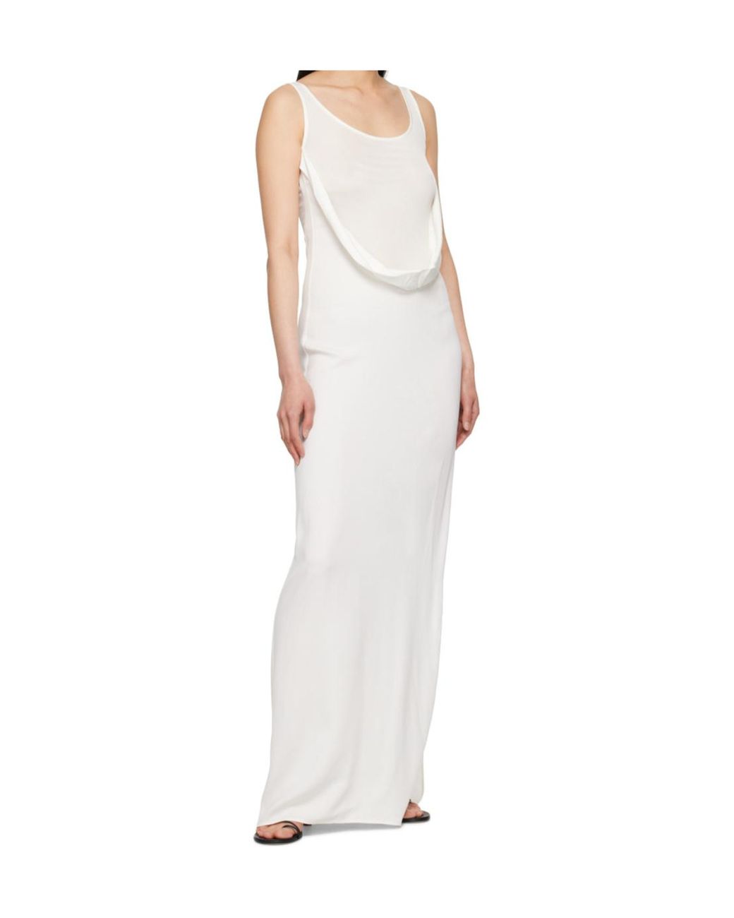 Christopher Esber White Drape Detail Dress