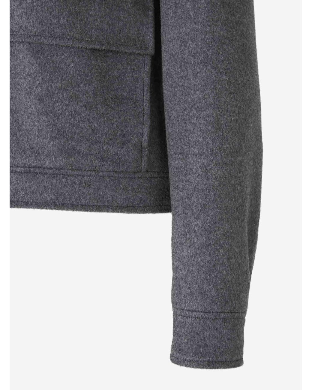 Herno Gray Long-Sleeved Short Coat