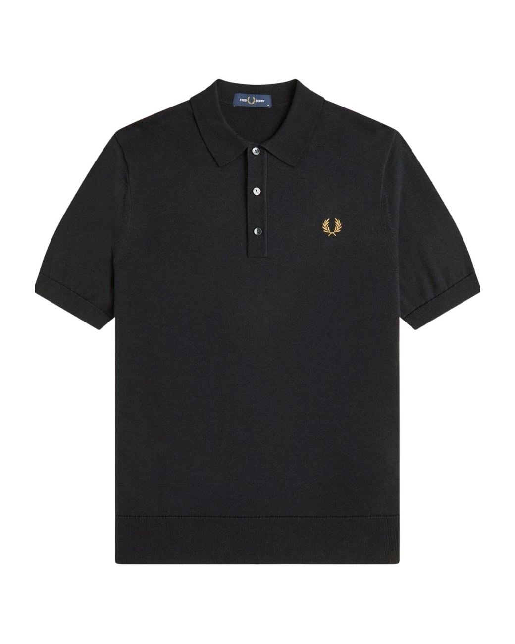 Fred Perry Black Short Sleeve Polo Shirt for men