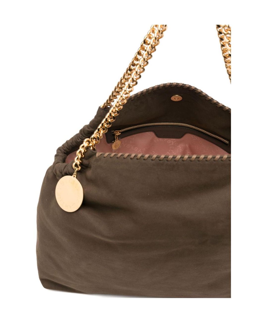 Stella McCartney Brown Falabella Chain-Link Shoulder Bag