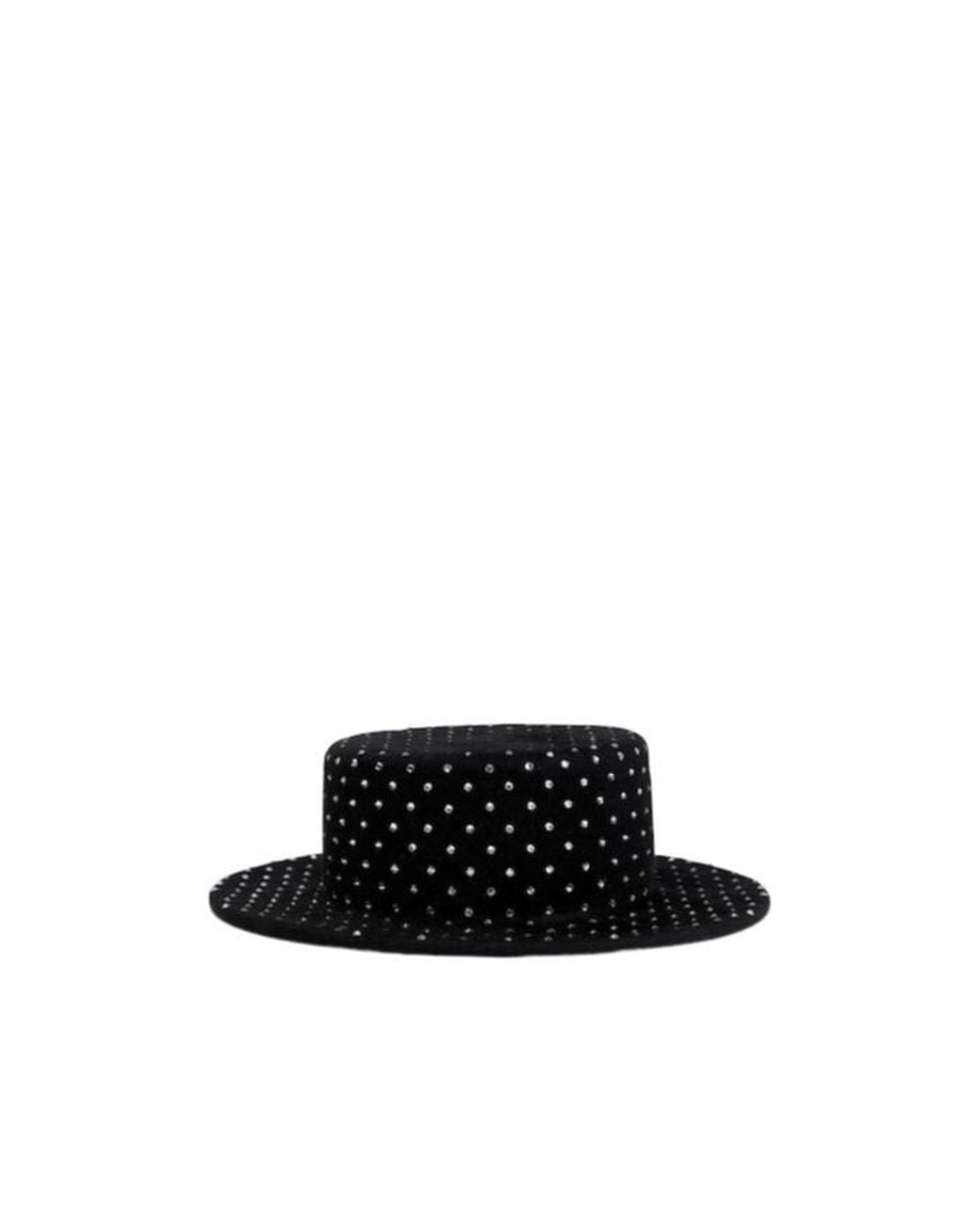 Ruslan Baginskiy White Embellished Felt Canotier Hat
