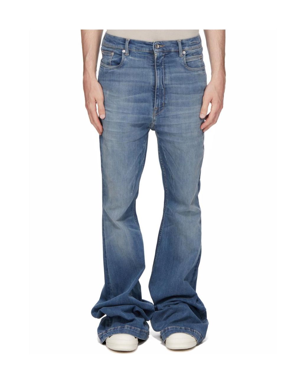 Rick Owens Hollywood Bolan Bootcut Jeans in Blue for Men | Lyst