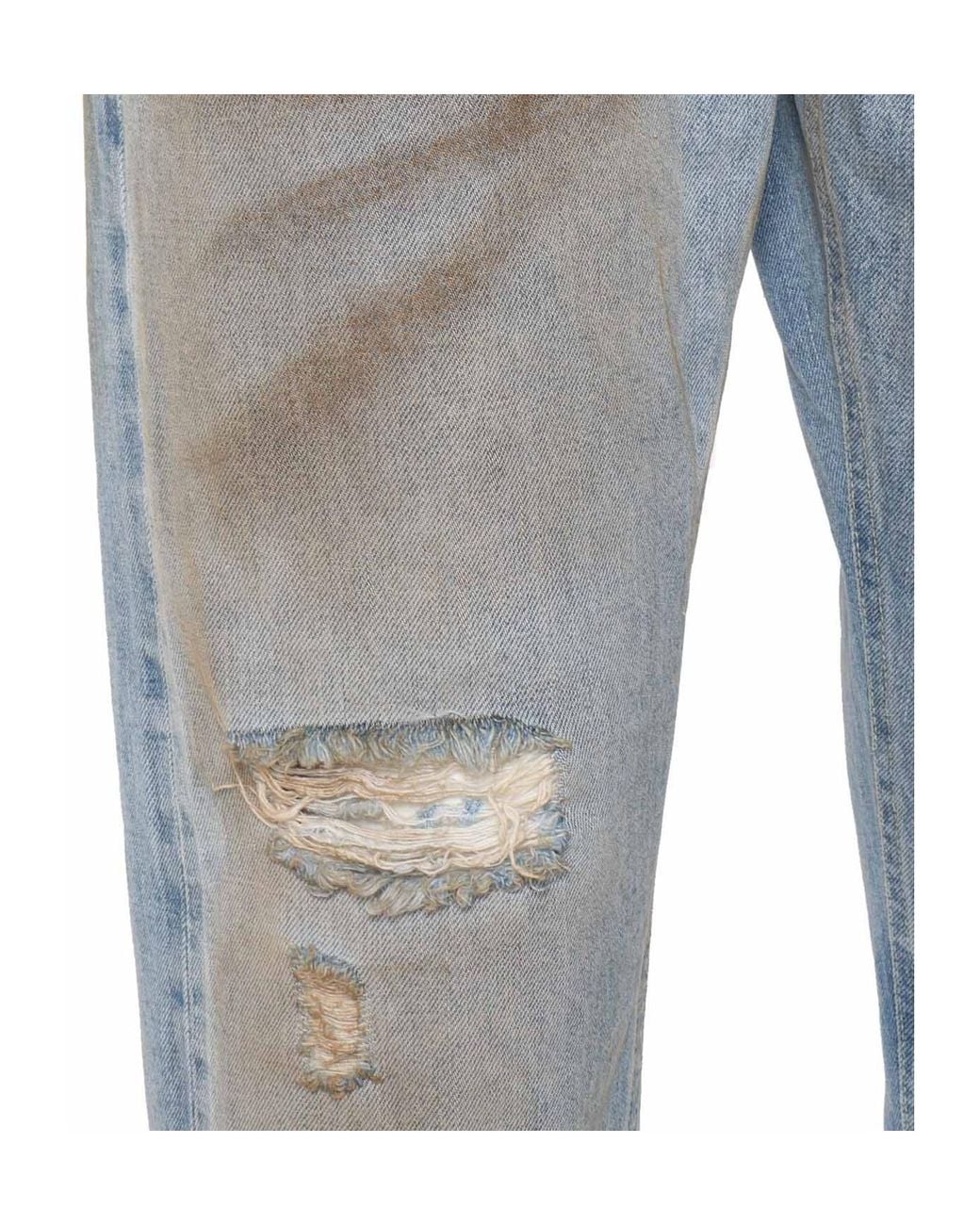 Dondup Blue Koons Tapered Distressed Jeans