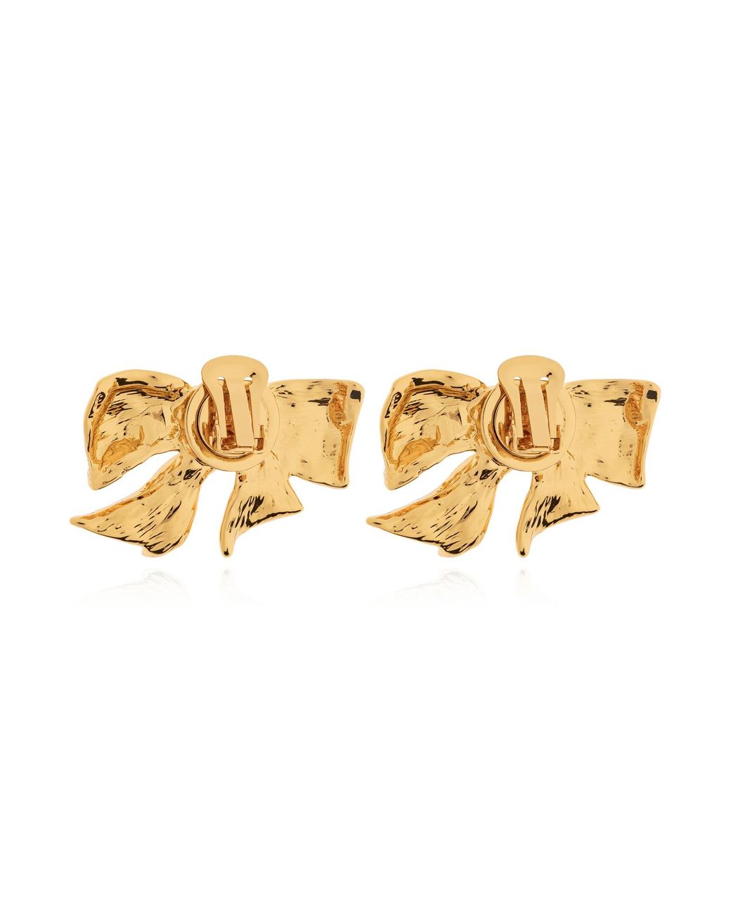 Moschino Metallic Bow Clip-On Earrings
