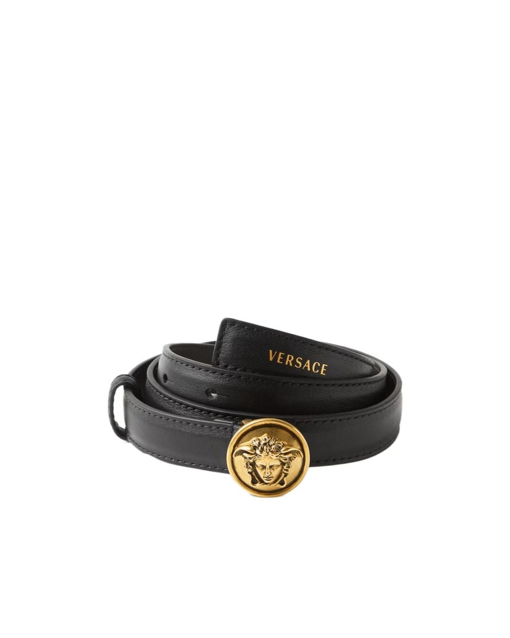 Versace Black Medusa-Head Buckle Belt