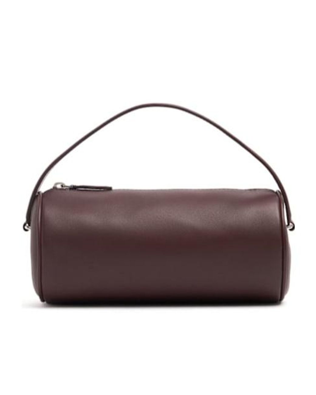 The Row Brown Round 90S Silk Leather Top Handle Bag