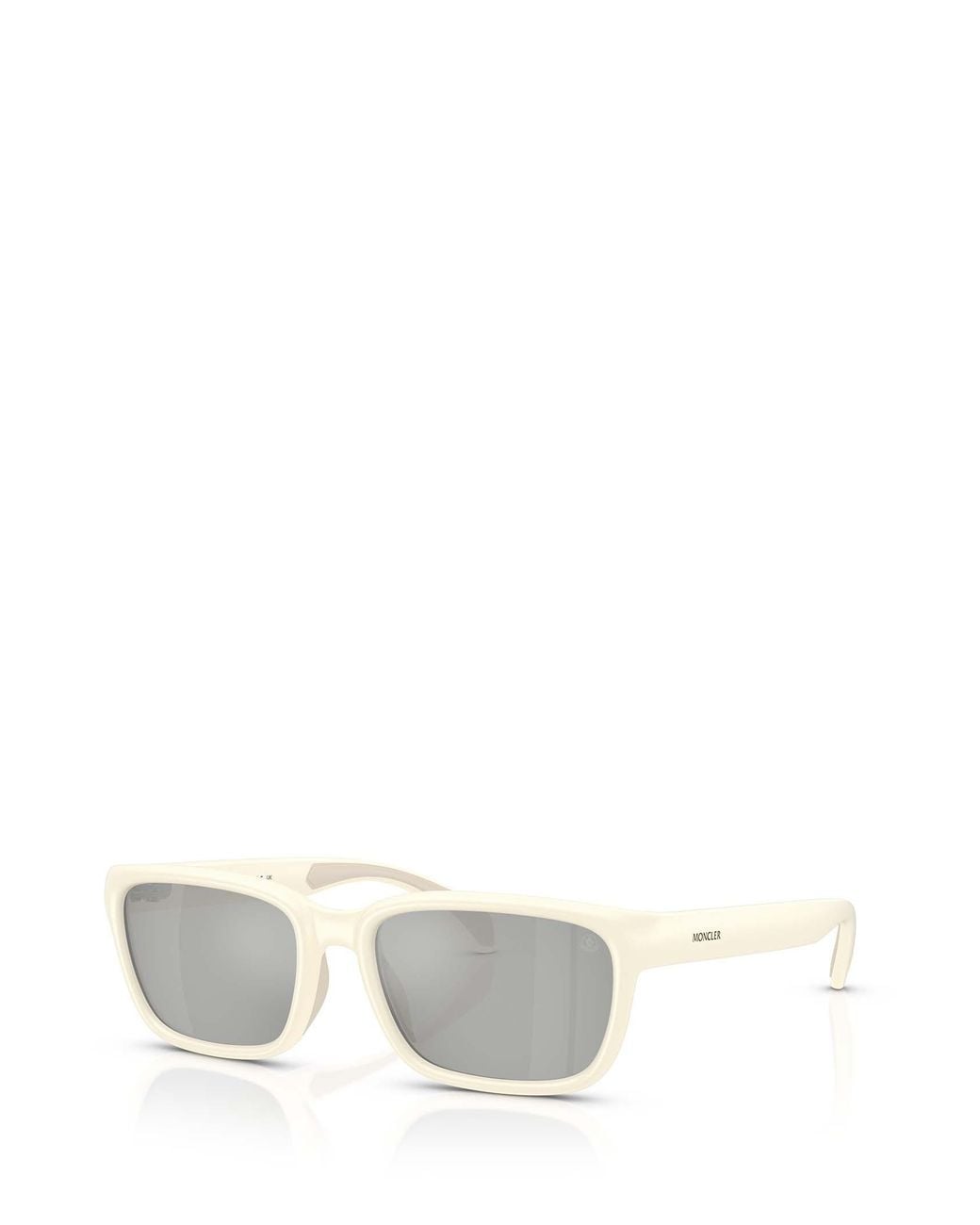 Moncler White Eyewear Rectangular Frame Sunglasses for men