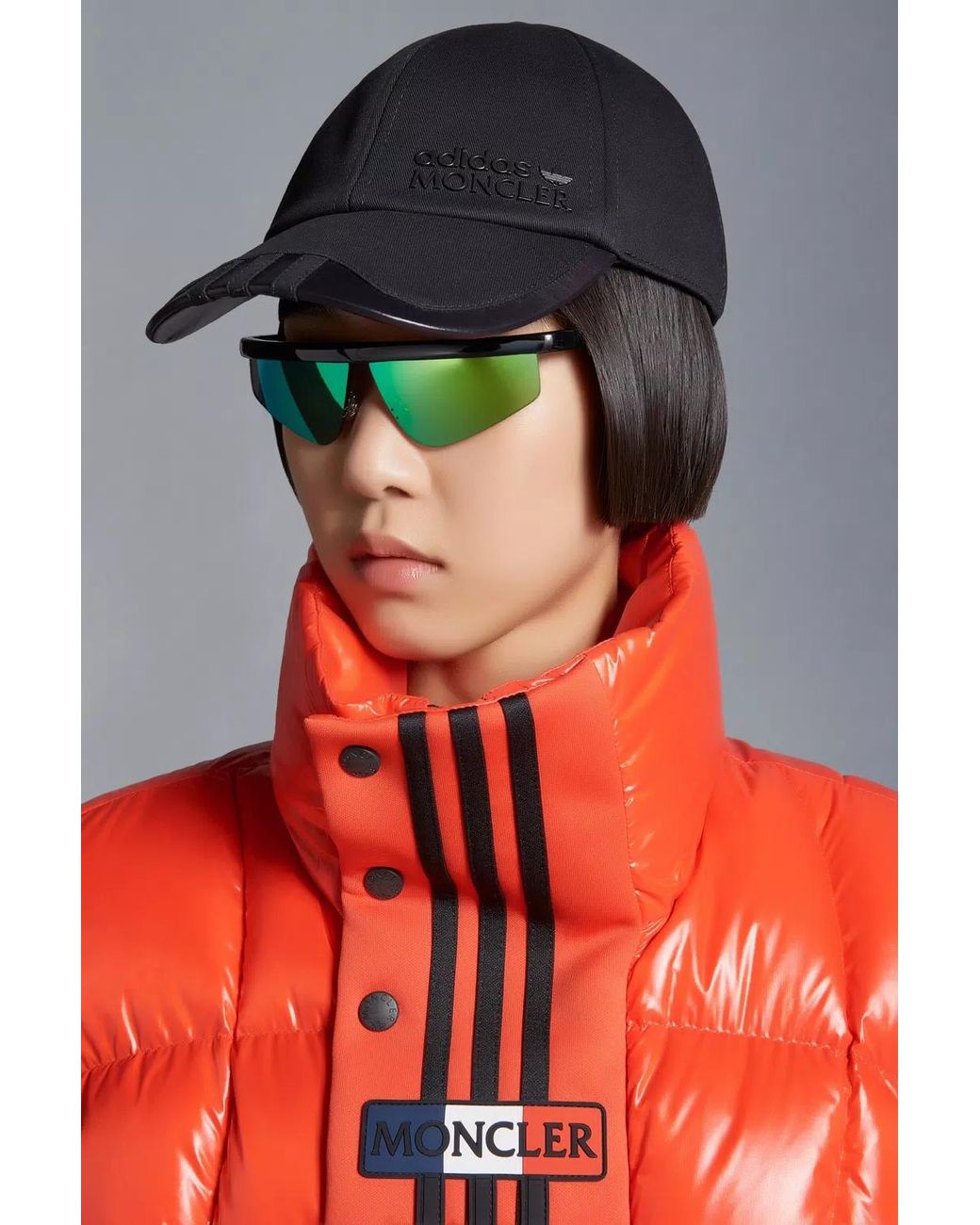 Moncler Black Gabardine Baseball Cap for men