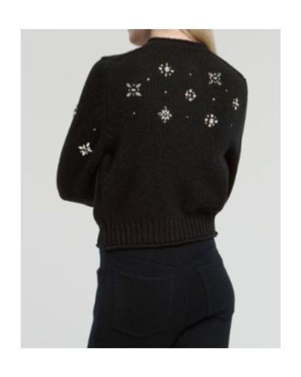 Barrie Black Long-Sleeved Button Cardigan