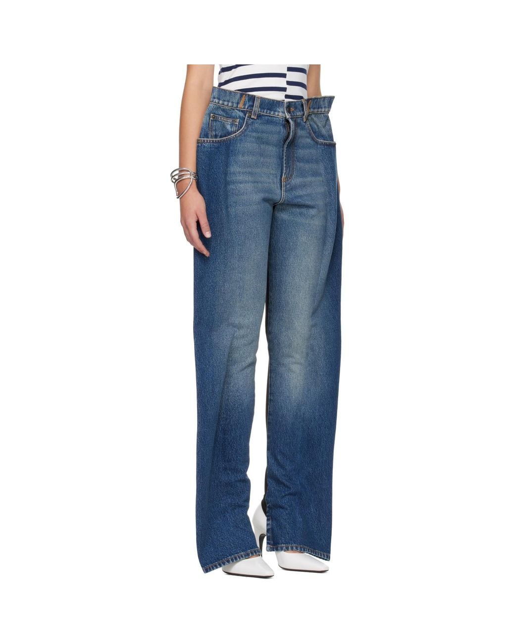 Jean Paul Gaultier Blue Belt-Loop Jeans