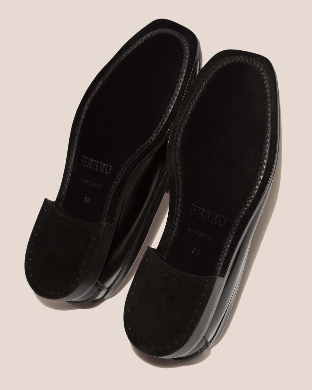 Hereu Black Nombela Woven-Designed Slip-On Loafers