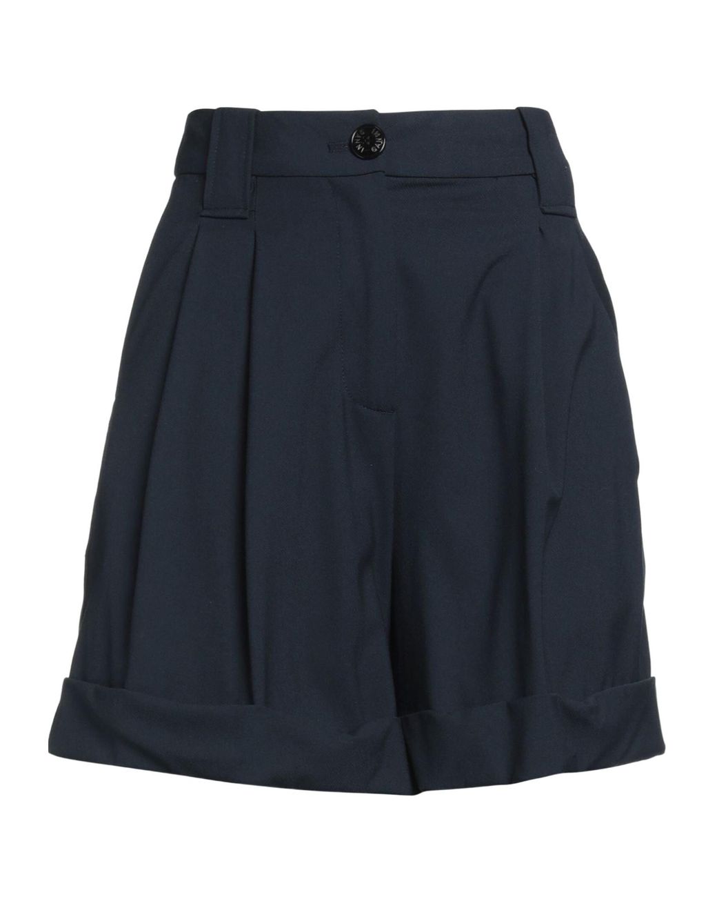 Ganni Blue High-Waisted Cargo Shorts