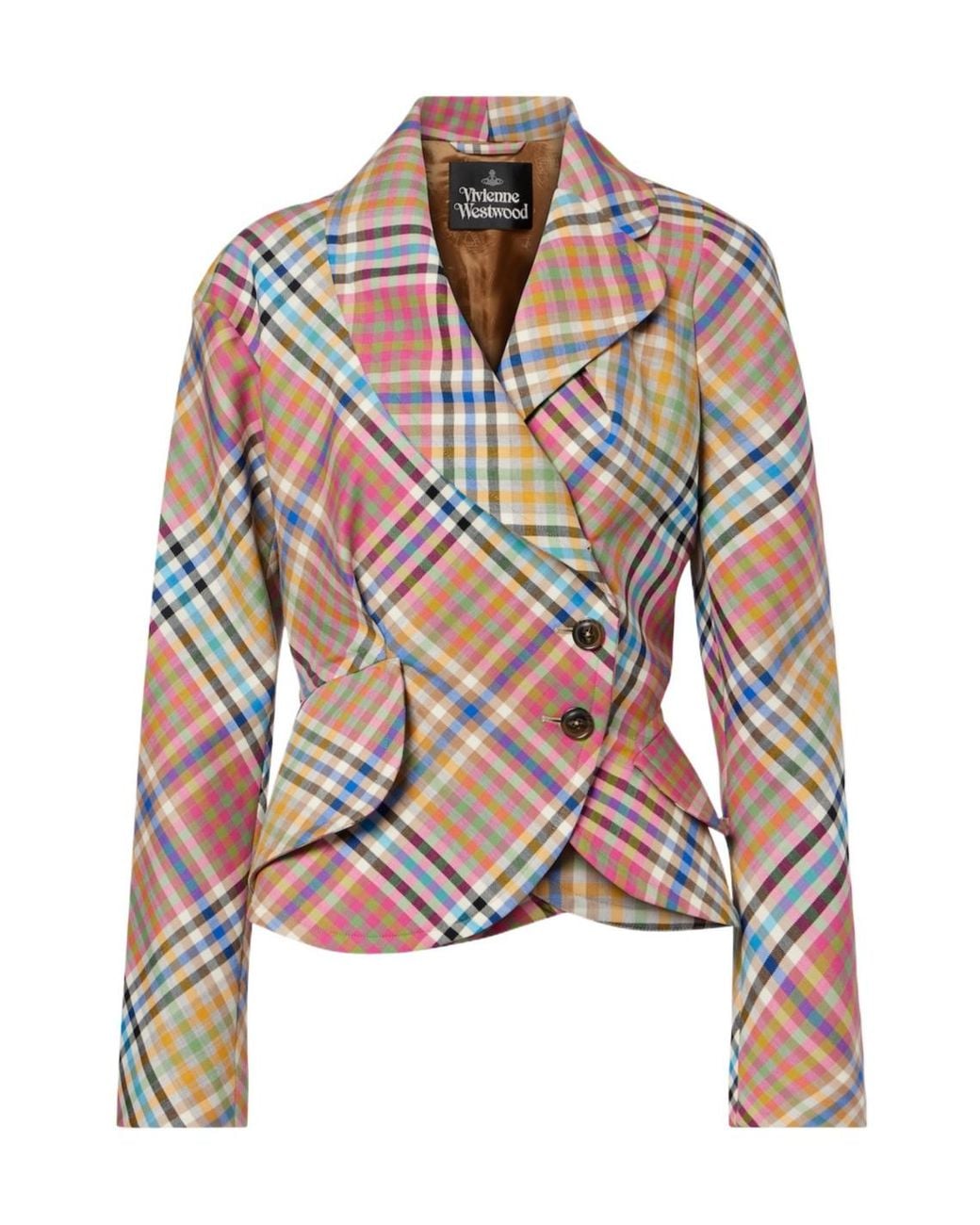 Vivienne Westwood Multicolor Stormy Asymmetric Wool Blazer