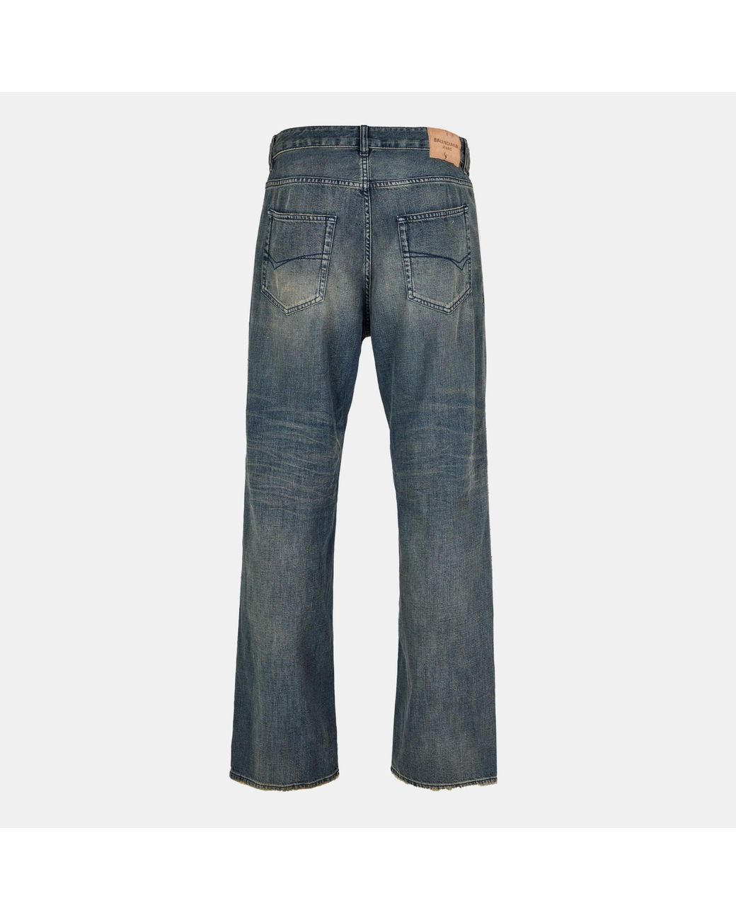 Balenciaga Blue Wide-Leg Jeans for men