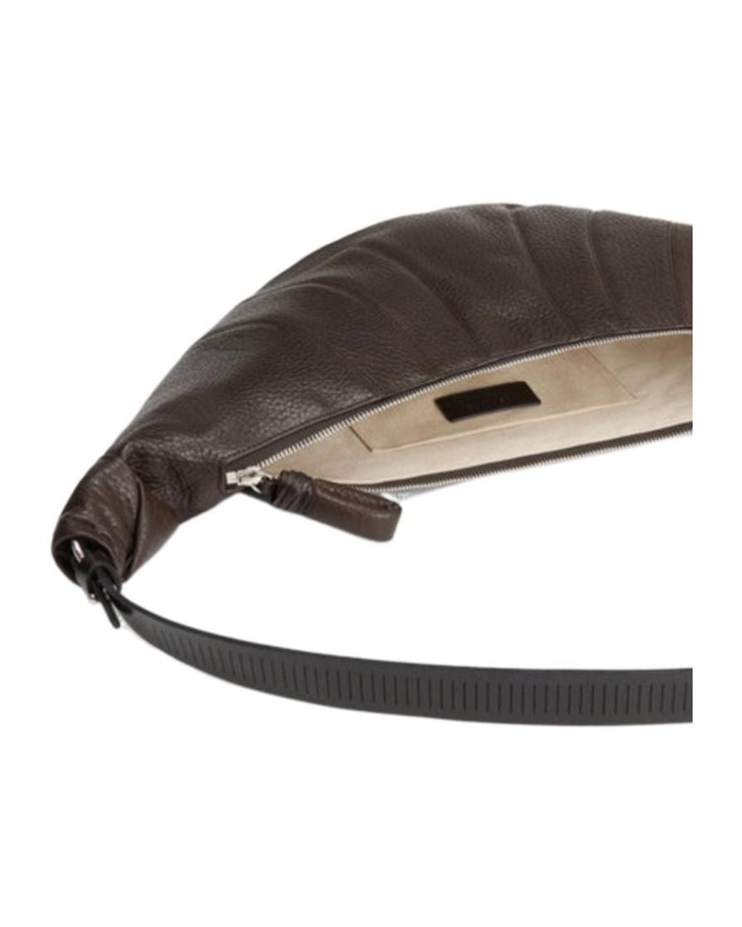 Lemaire White Rail Belt Medium Croissant Bag for men