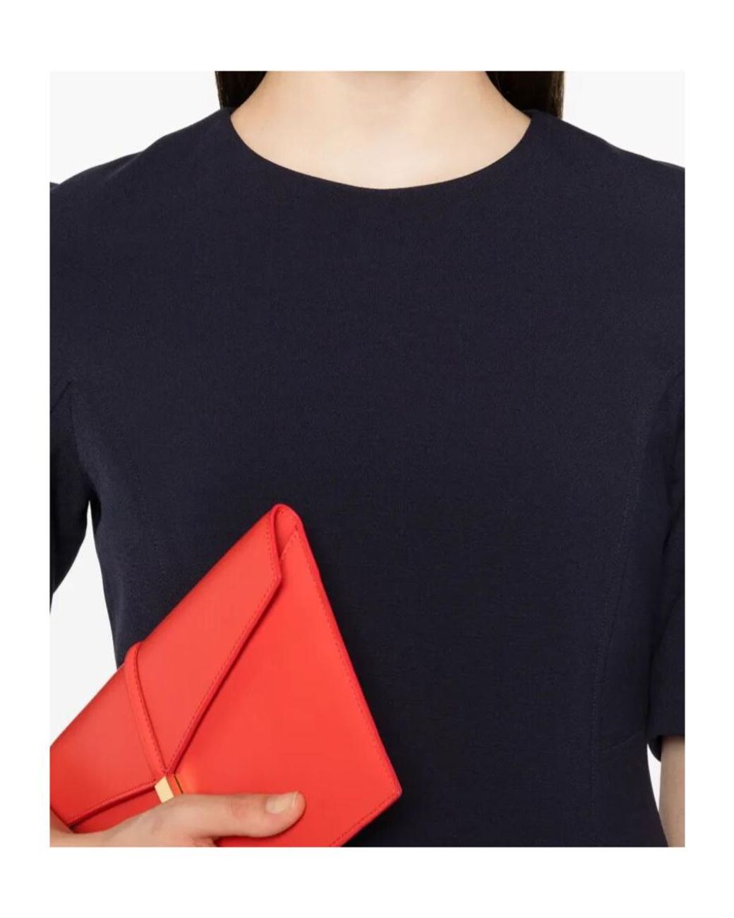 Peserico Black Puff-Sleeve Midi Dress