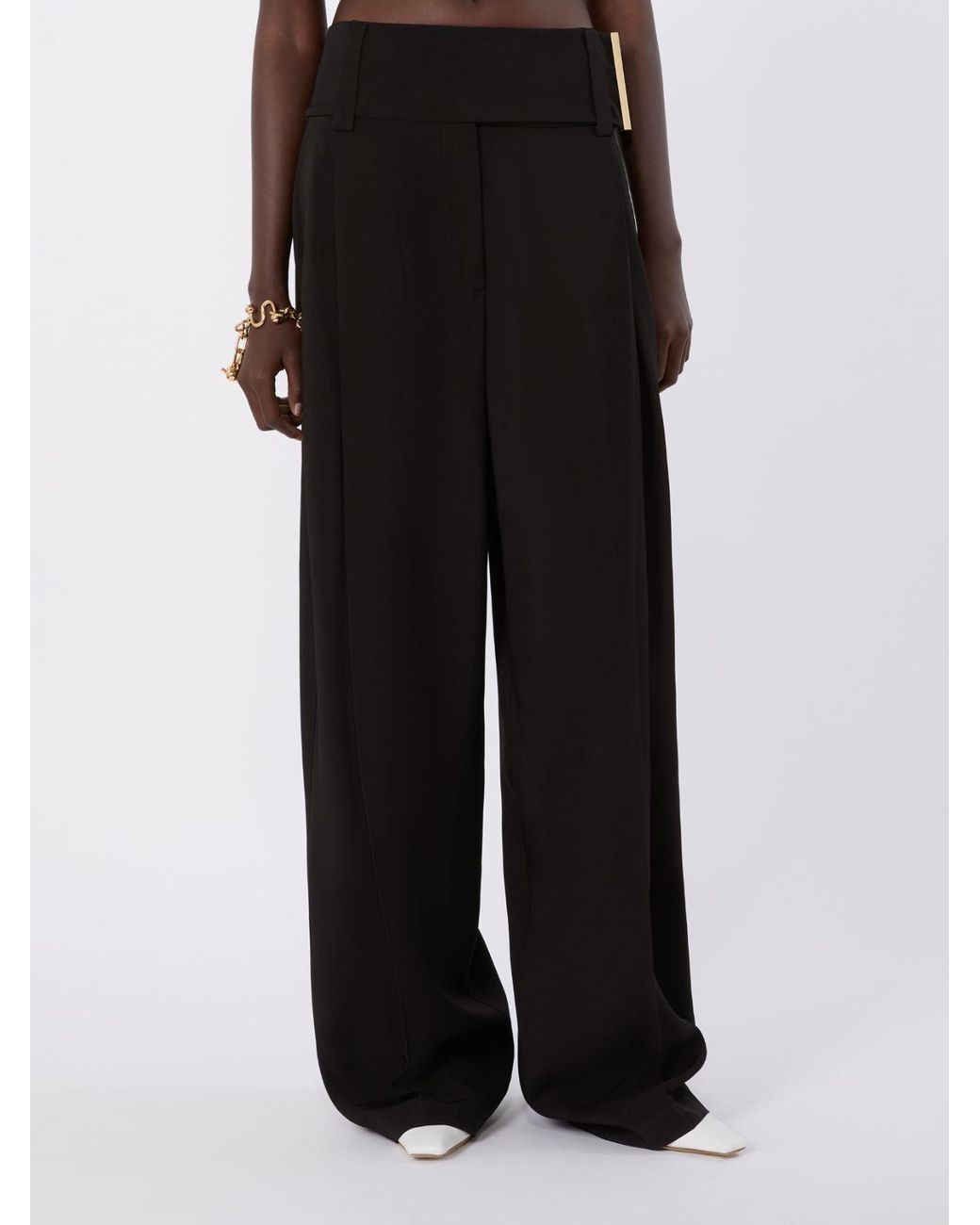 Sportmax Black Favetta High-Waist Pants