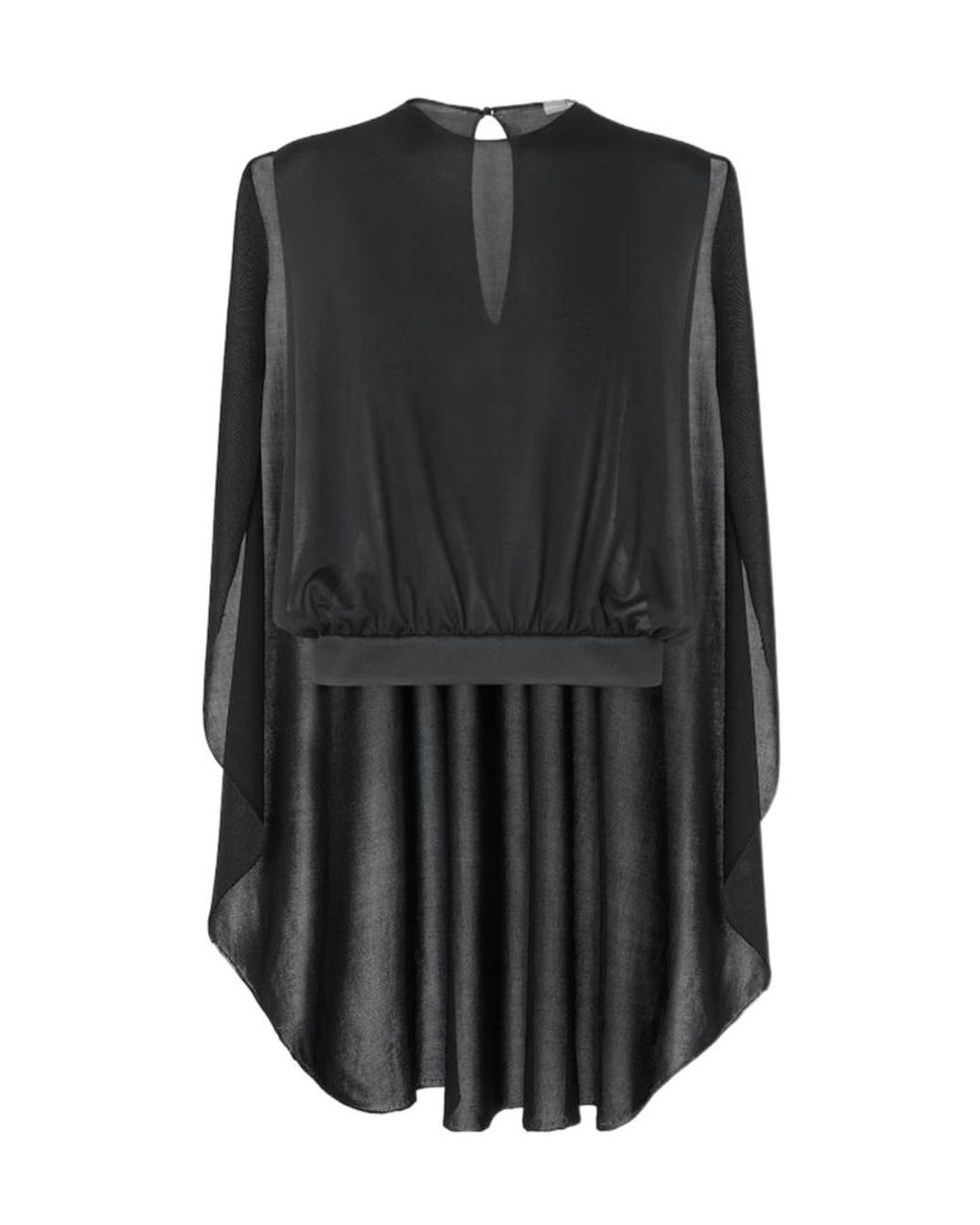 Fendi Black Crewneck Asymmetric Sleeveless Top