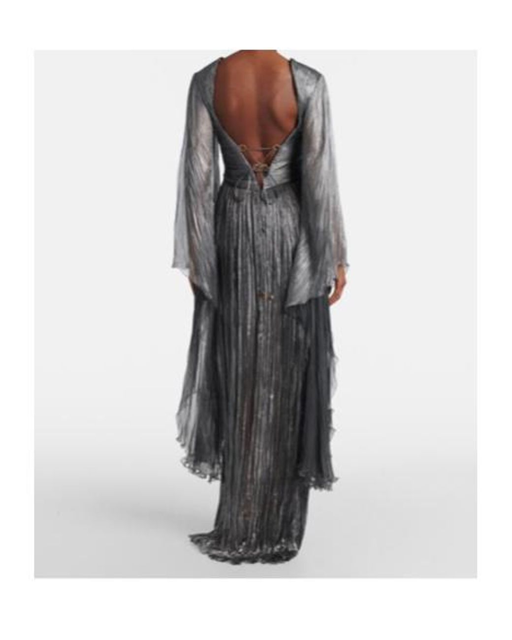 Maria Lucia Hohan Gray Catia Silk Gown