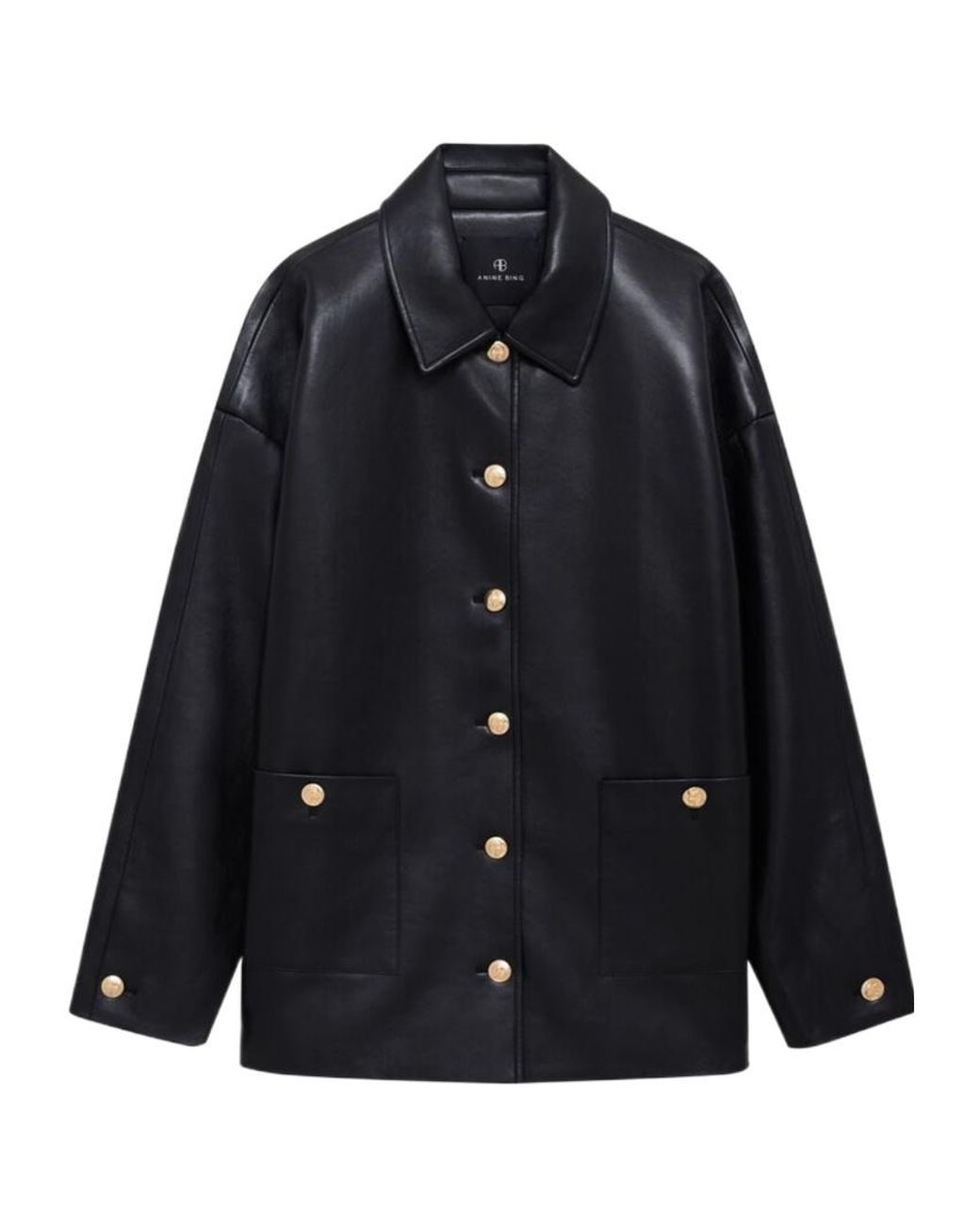 Anine Bing Blue Button-Front Jacket