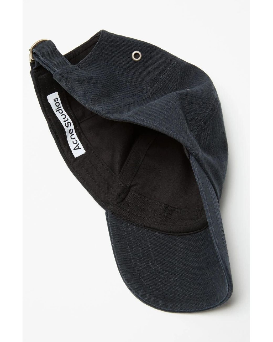 Acne Blue Waxed Logo Cap