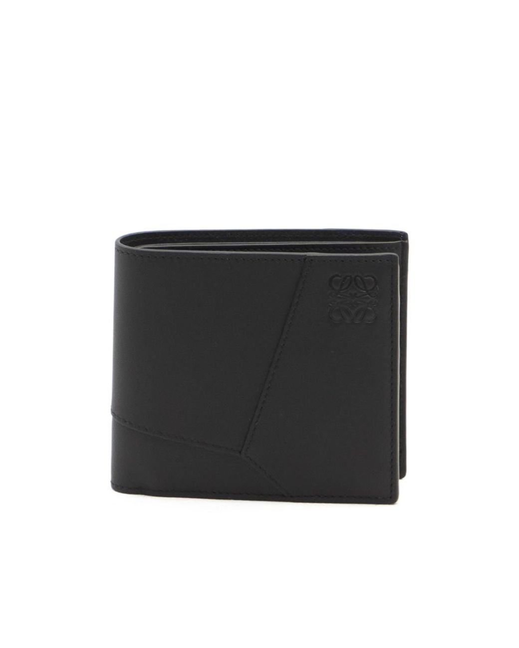 Loewe Black Logo Embossed Bi-Fold Card Holder for men