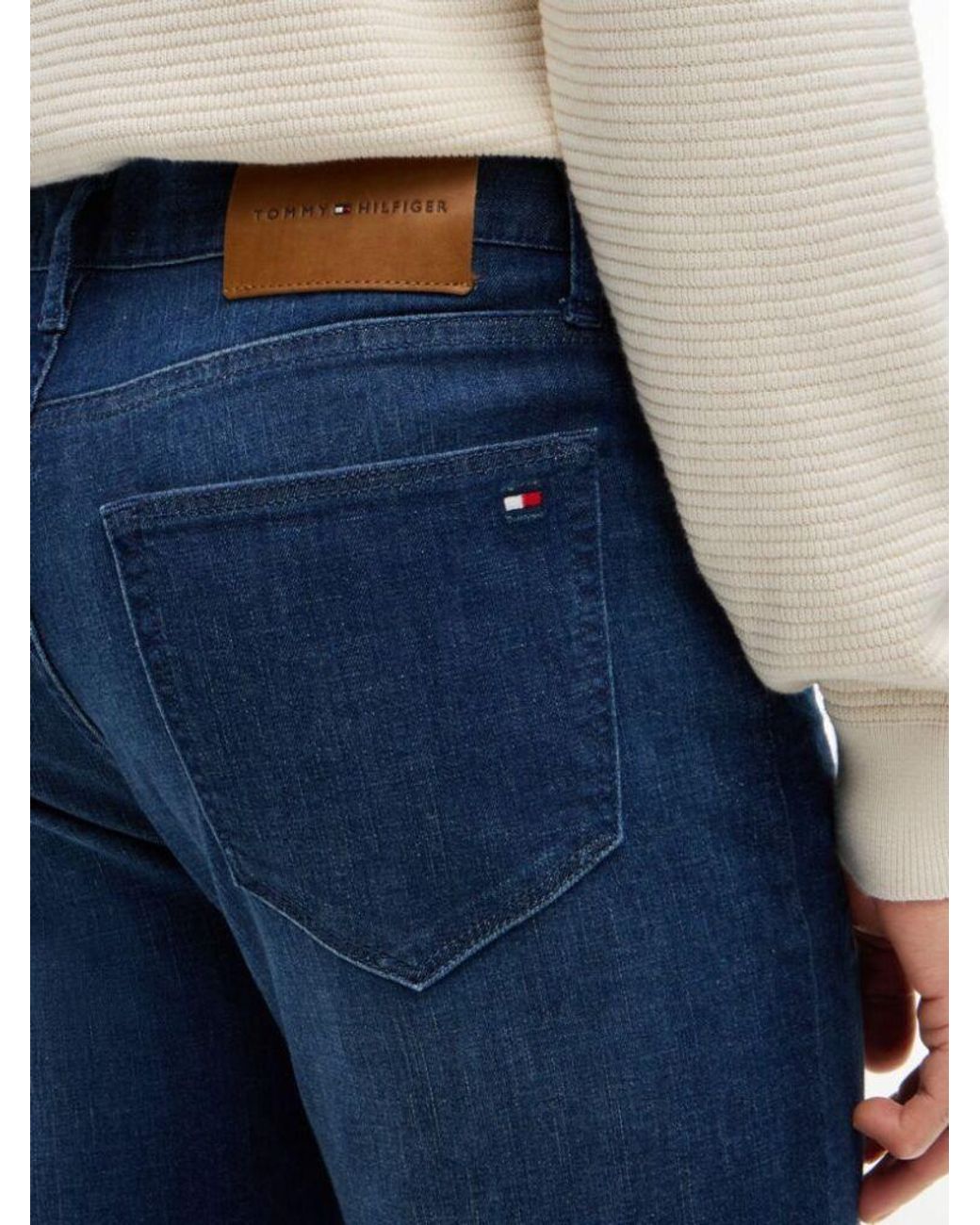 Tommy Hilfiger Blue Whiskered Slim-Fit Jeans for men