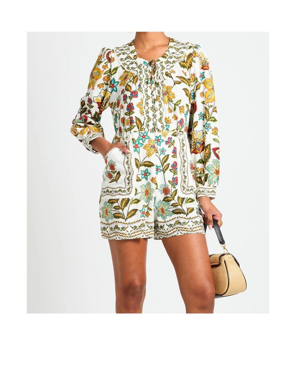 Farm Rio White Printed Jumpsuit
