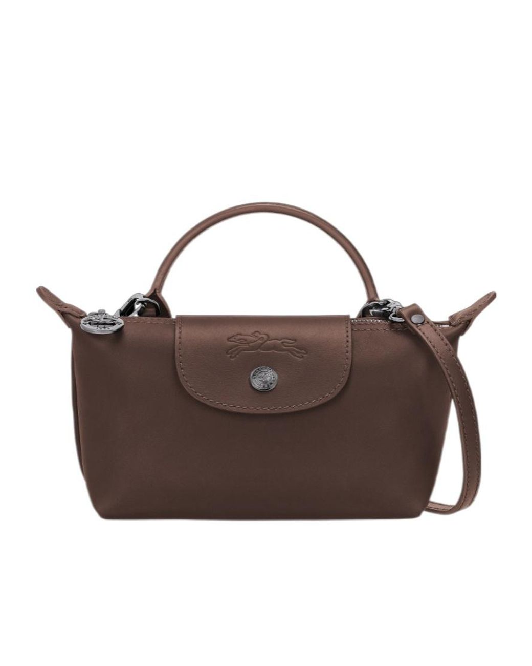 Longchamp Brown Top Handle Shoulder Bag