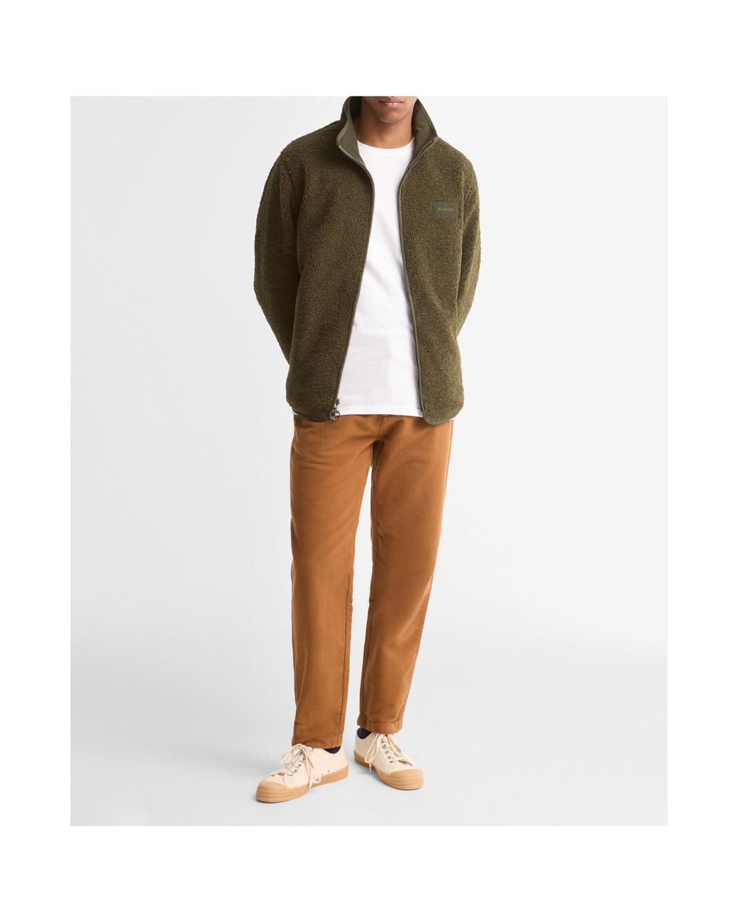Barbour Green Reversible Fleece Jacket for men