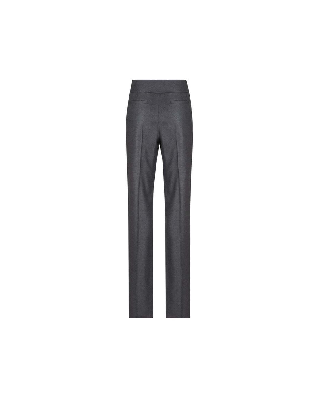 Valentino Gray Pleated Straight-Leg Pants