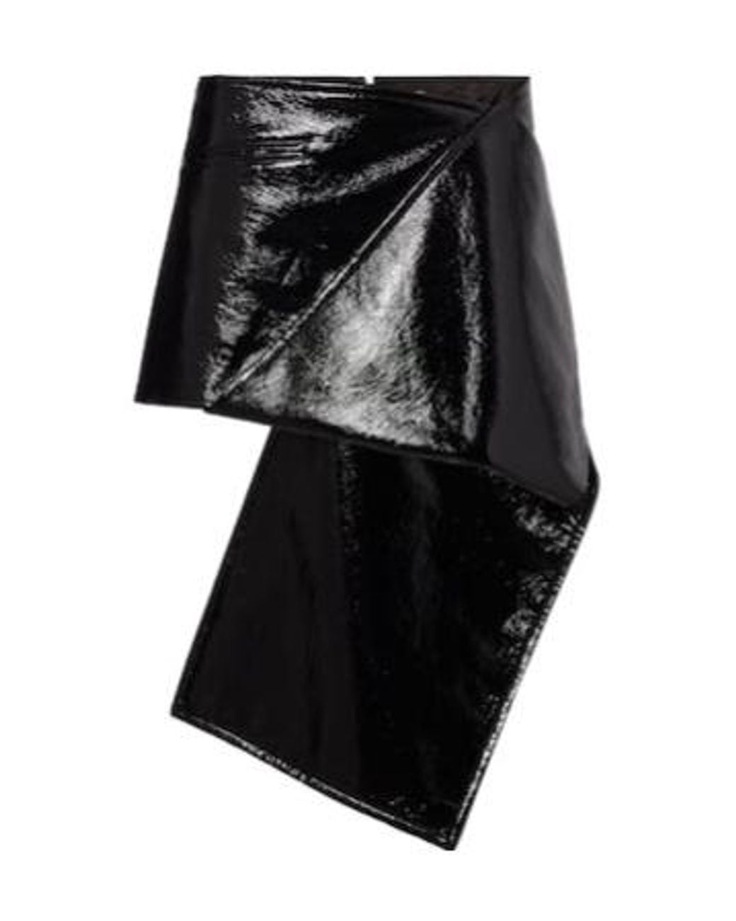 Courreges Black Asymmetric Miniskirt