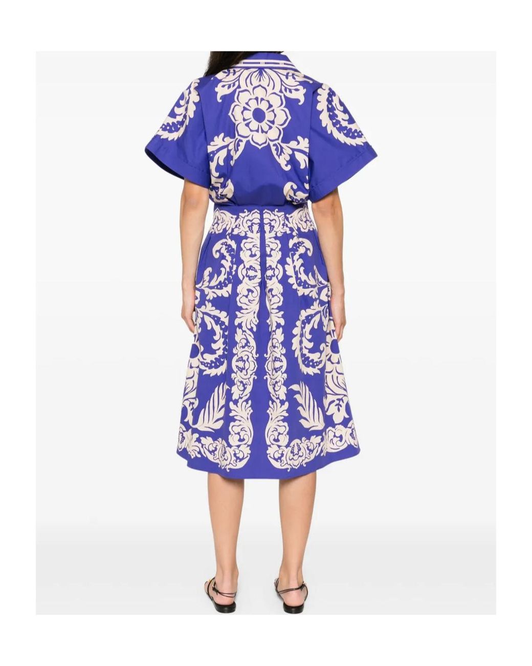Etro Purple Paisley Printed Midi Dress