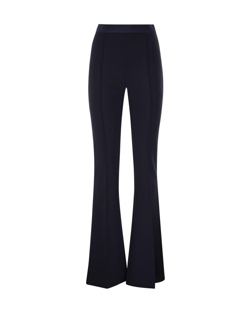 Elisabetta Franchi Blue Panelled Flared Pants