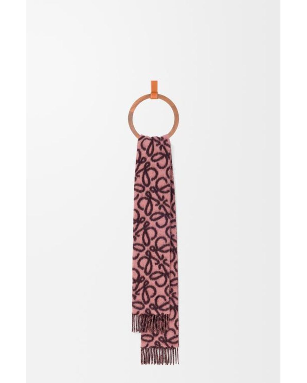 Loewe Red Patterned Scarf