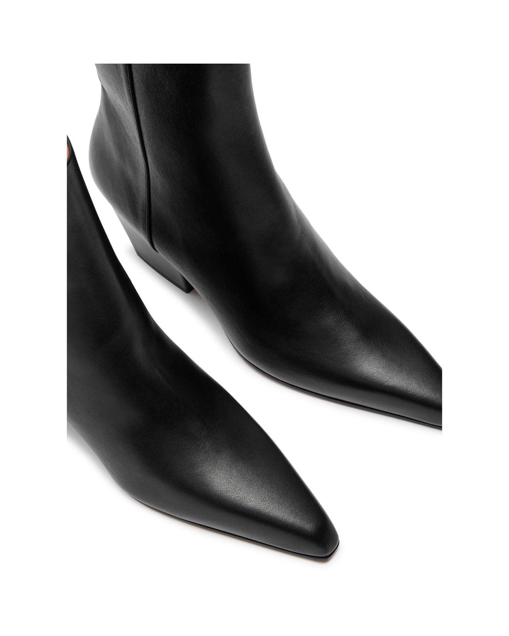 Paris Texas Black Leather Ankle Boots