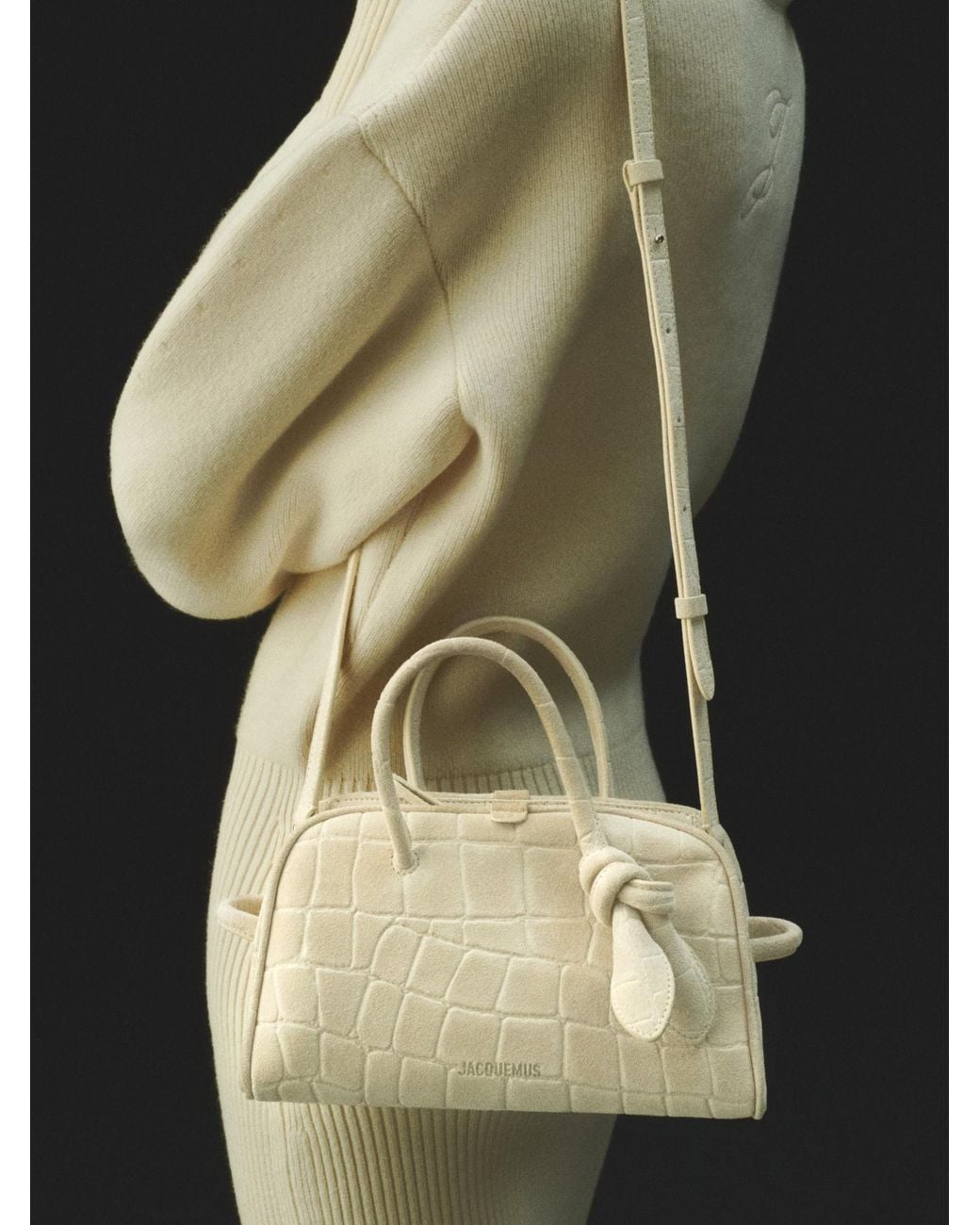 Jacquemus Natural Le Petit Turismo Zipped Tote Bag