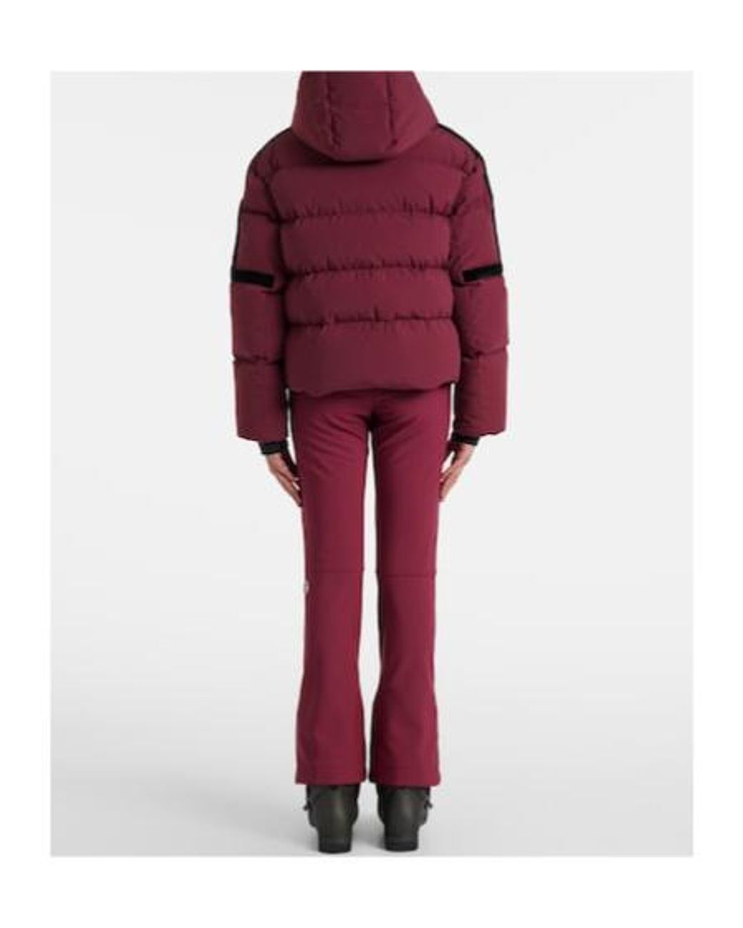 Fusalp Red Barsy Velvet-Trimmed Down Ski Jacket