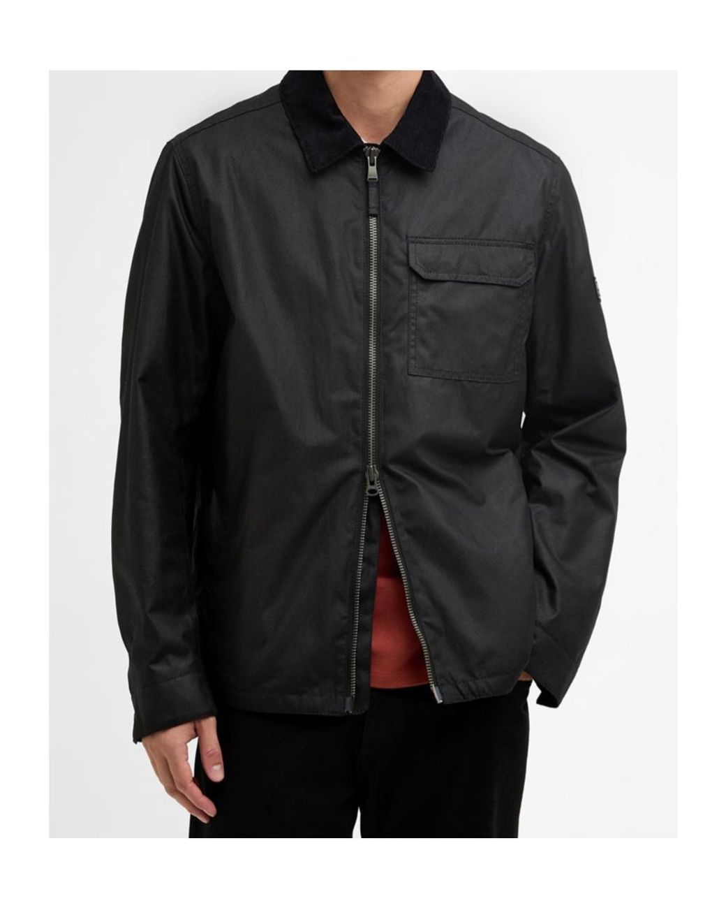 Barbour Black Zippered Long-Sleeved Casual Jacket for men